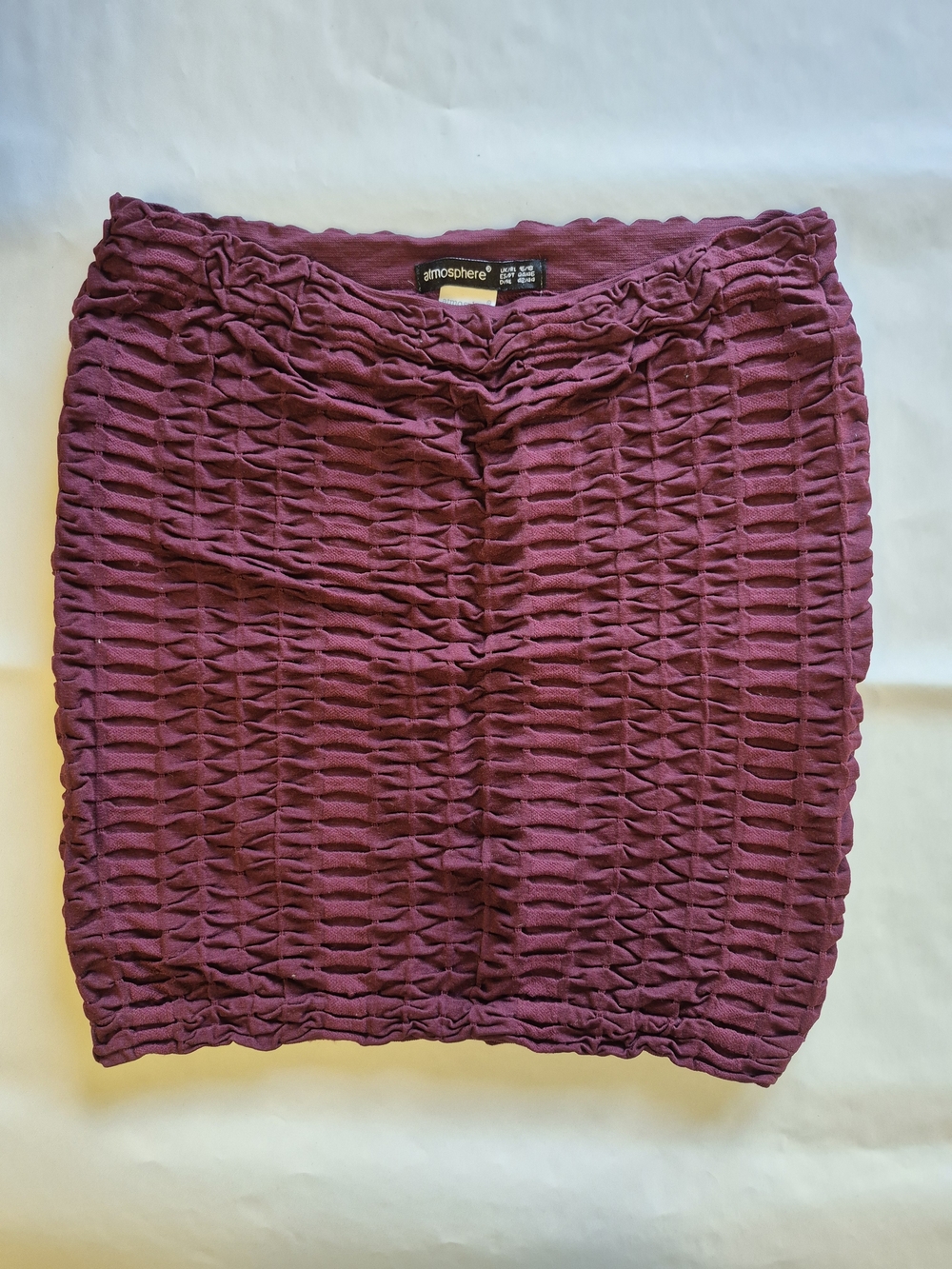 Atmosphere Textured Plum Mini Skirt